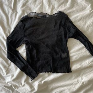 Brandy Melville Mesh Sparkle Long Sleeve